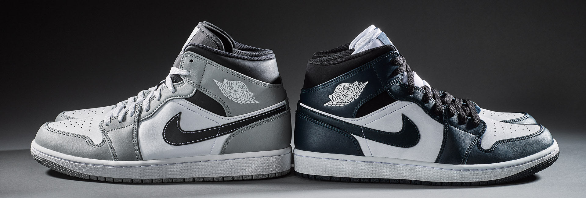 Nike Air Jordan 1 Mid in den Varianten Panda und Wolfgrey