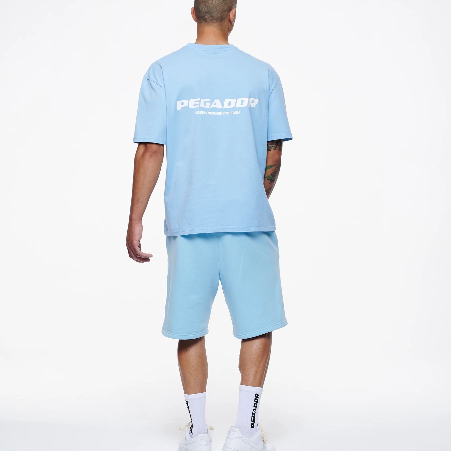 Pegador Colne Logo Oversized Tee - Washed Baby Blue - Bild 2